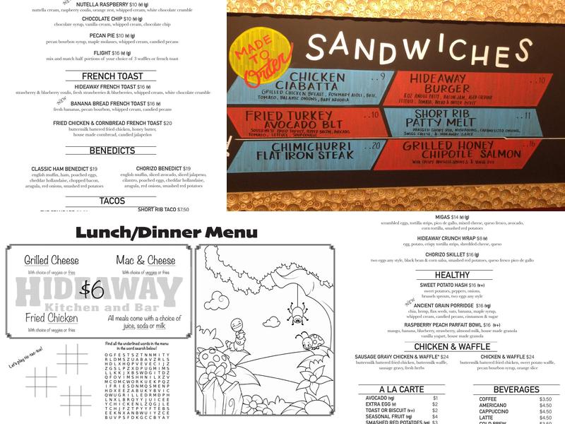 Hideaway Kitchen & Bar Menu
