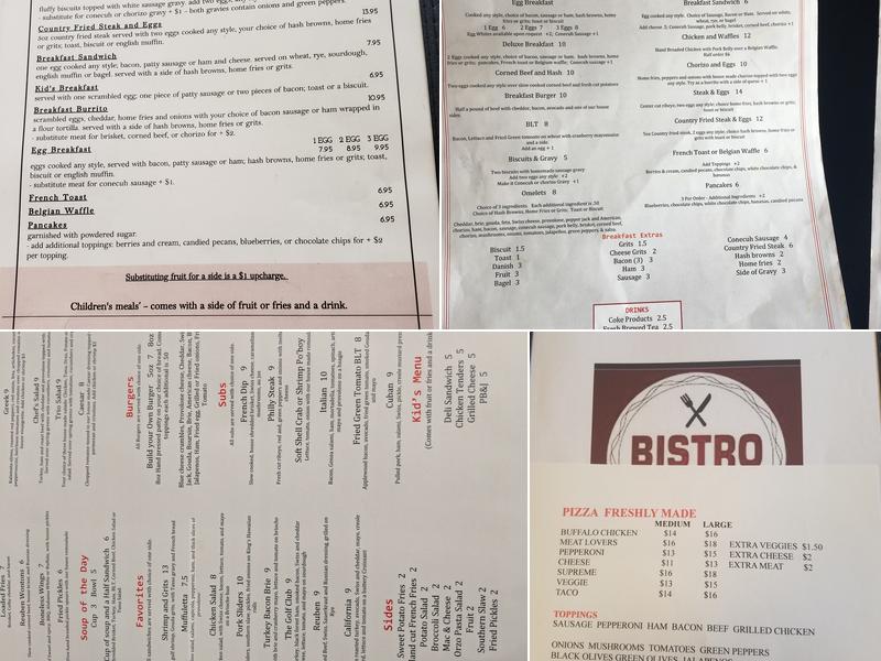 Bistro 98 Menu