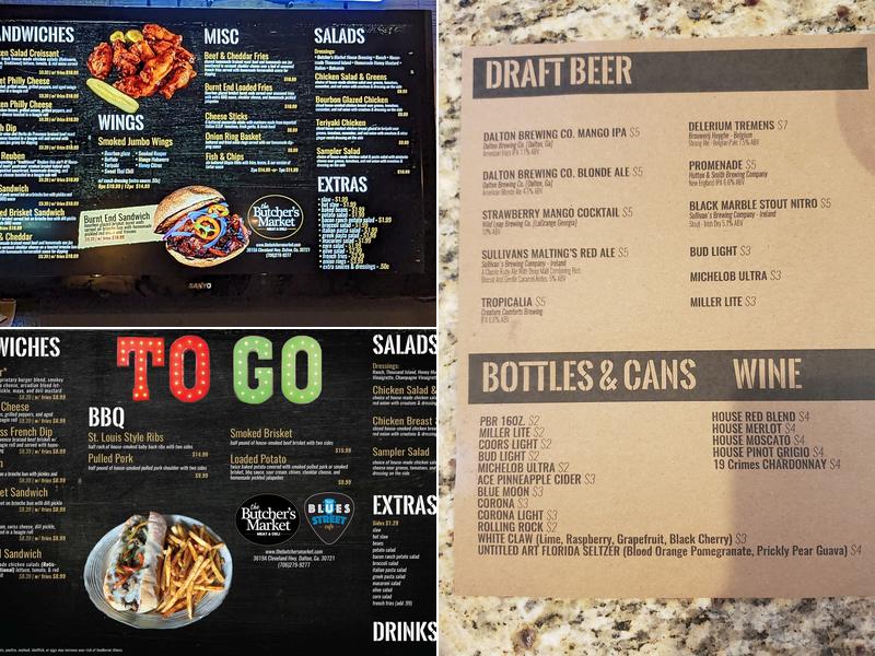 The Butcher's Market Menu