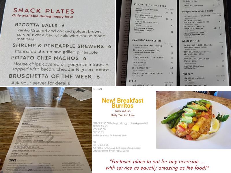 Simmer Fort Collins Menu