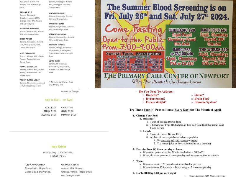 The Mustard Seed Menu