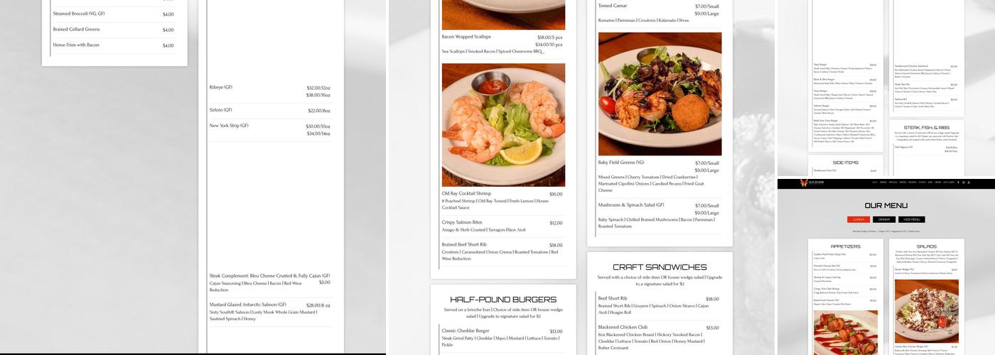 Old Stone Steakhouse Menu