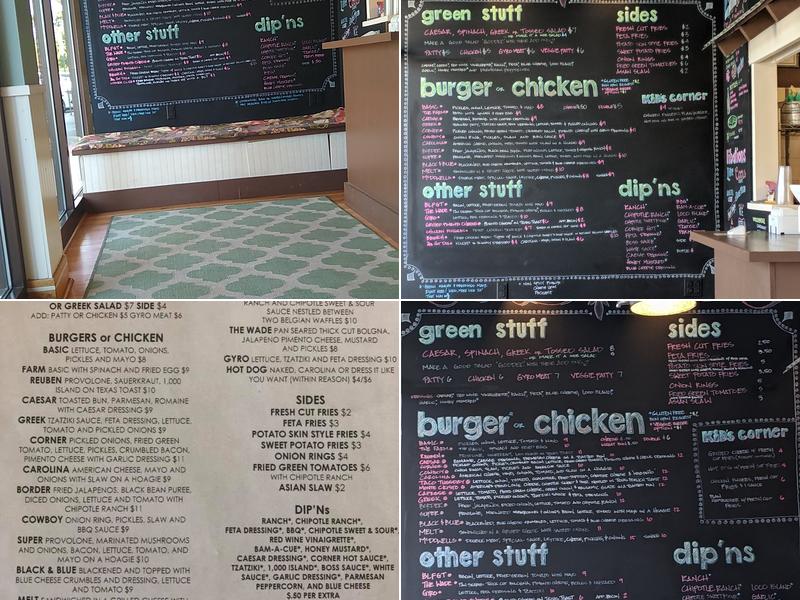 The Corner Grill Menu