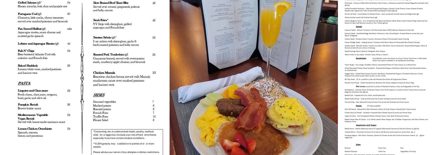 The General Stanton Inn Hotel Menu