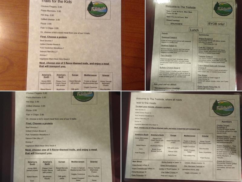 Trailside Trading Co. Menu