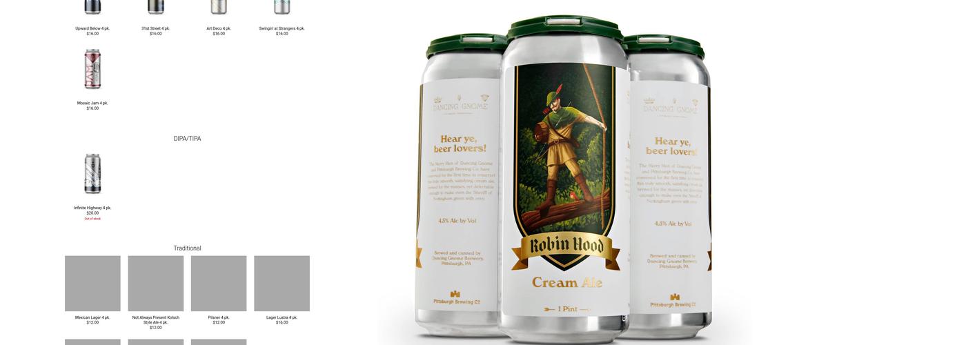 Dancing Gnome Beer Menu