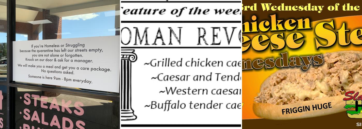 Slack's Hoagie Shack Menu