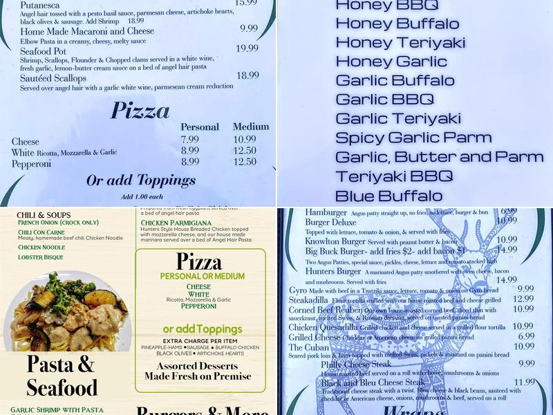 Hunter's Lodge Restaurant & Motel Menu