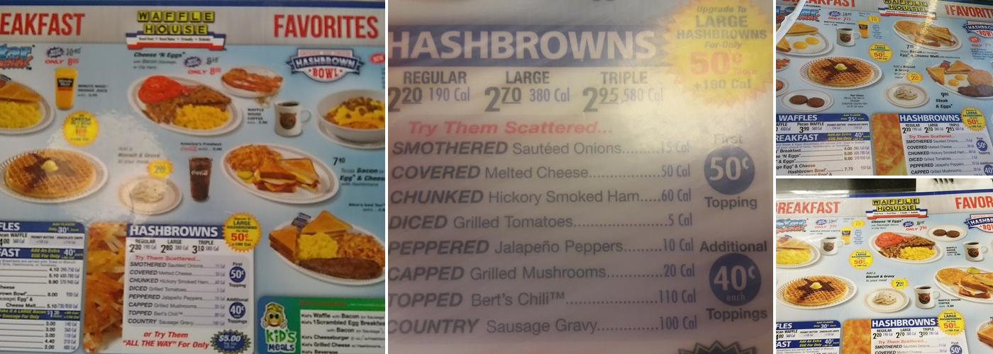 Waffle House Menu