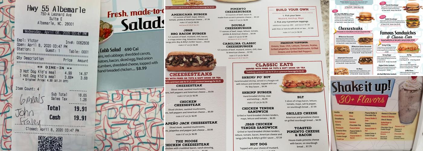 Hwy 55 Burgers Shakes & Fries Menu