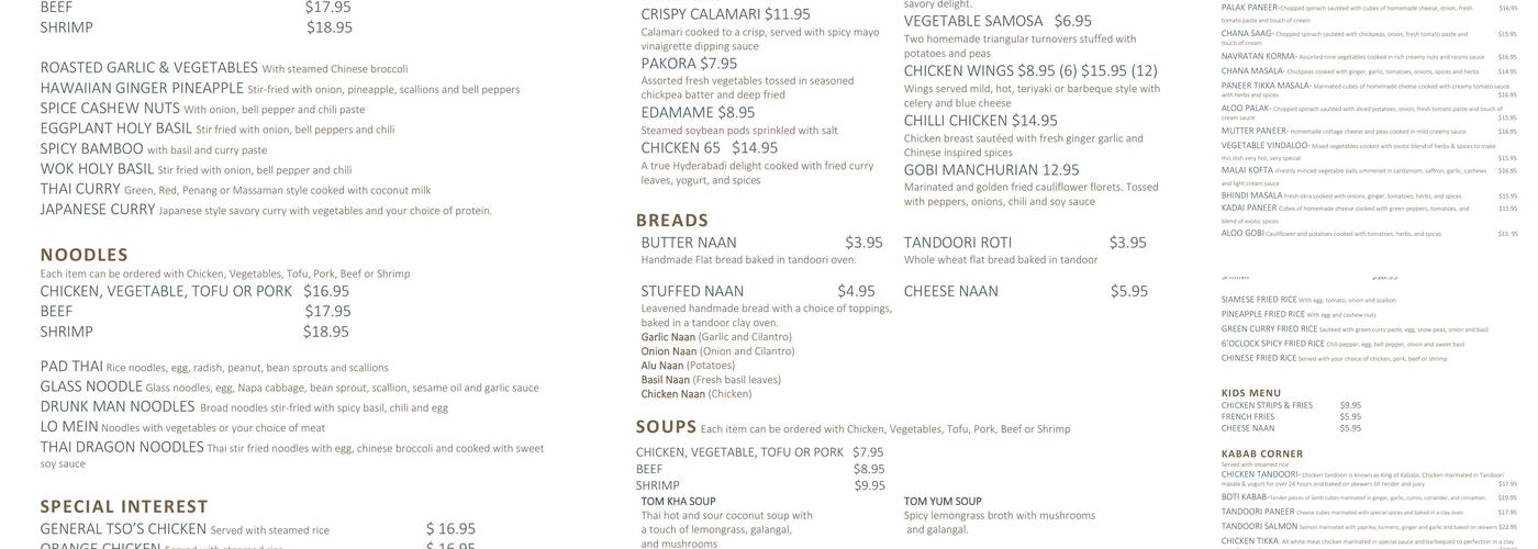 Everest Kitchen Menu