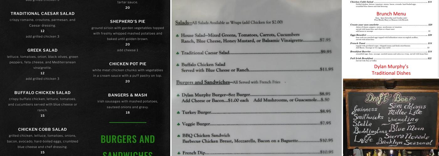 Dylan Murphy's Menu