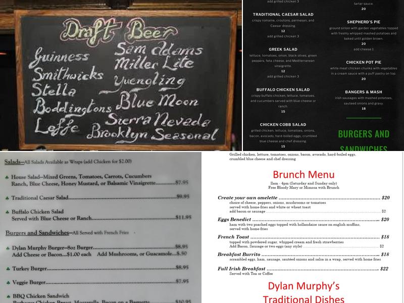 Dylan Murphy's Menu
