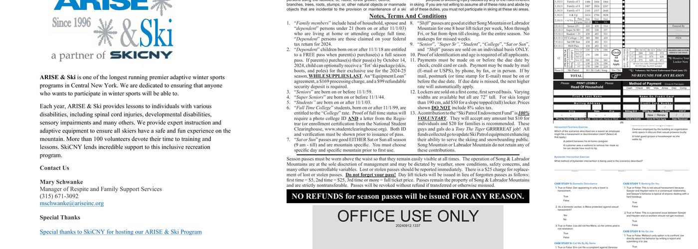 Toggenburg Mountain Winter Menu