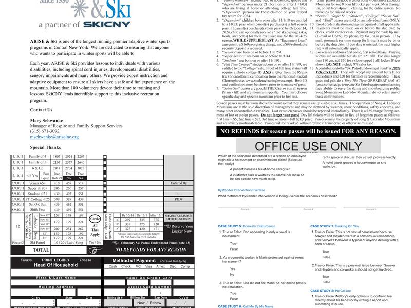 Toggenburg Mountain Winter Menu