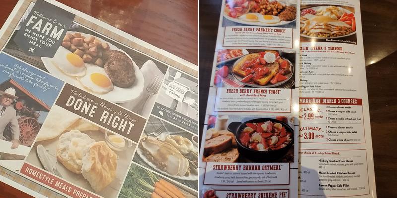 Bob Evans Menu