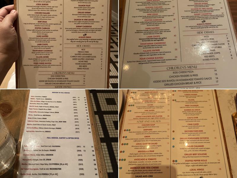 Lokal Mediterranean Kitchen Menu