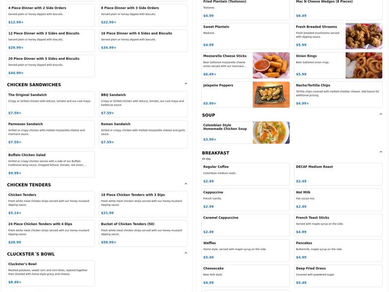 Cluck U Chicken (Netcong) Menu