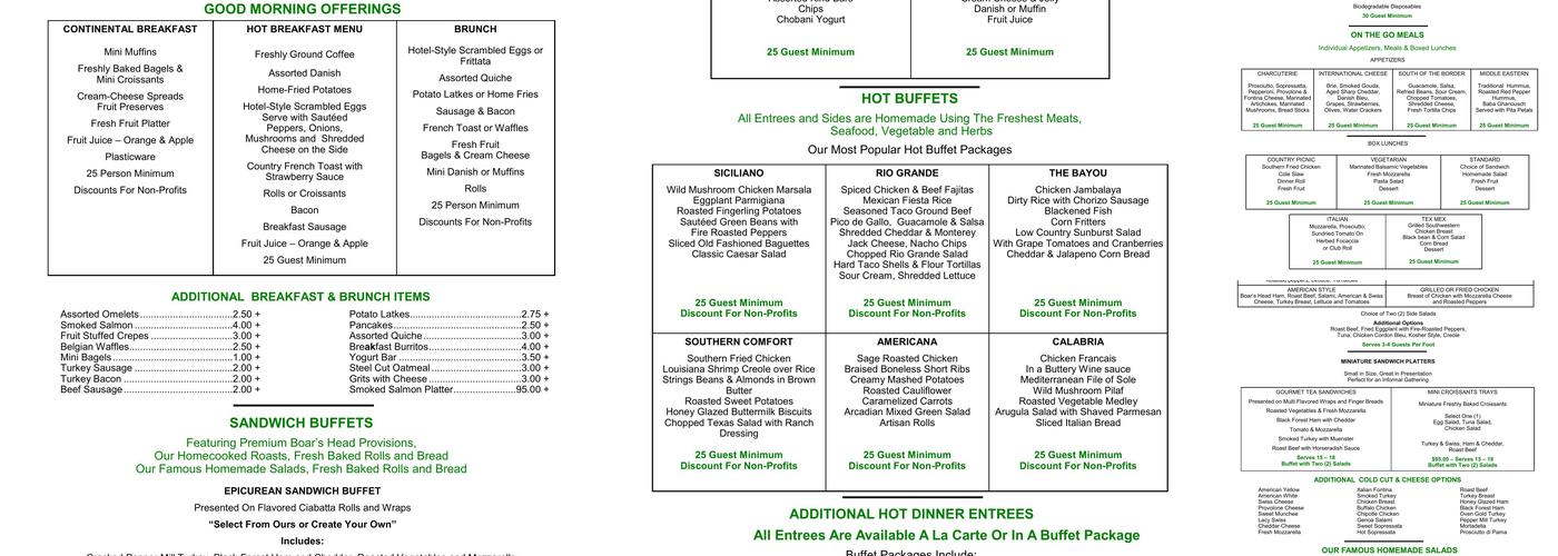 Wilkens Fine Foods Menu