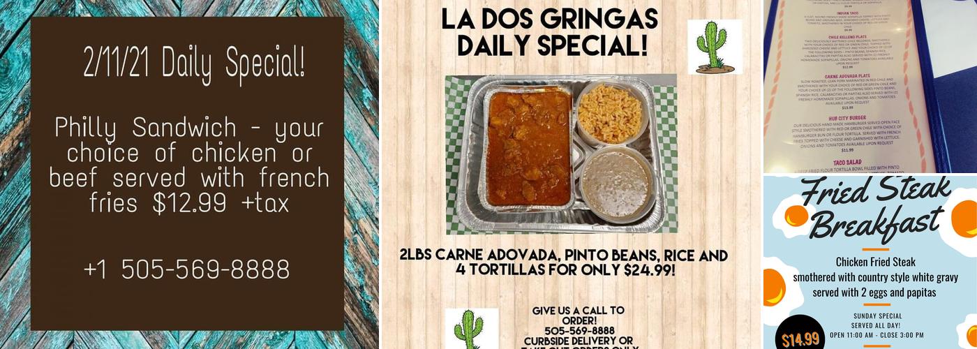 La Dos Gringas Menu