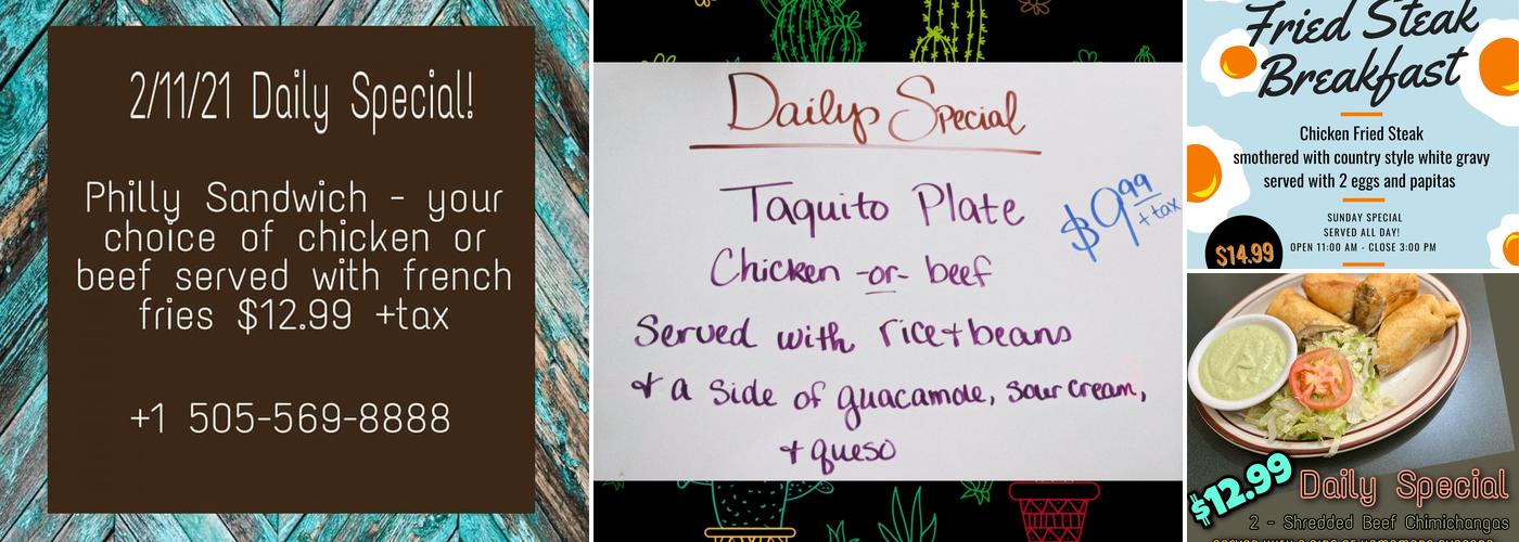 La Dos Gringas Menu