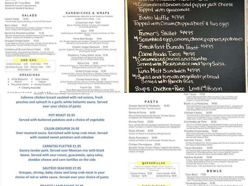 Brigantine Bistro Menu