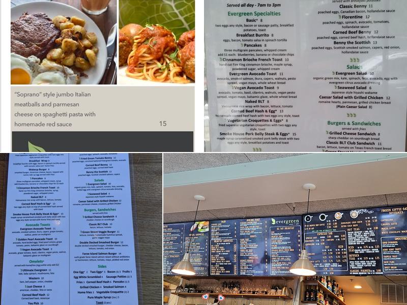 Evergreen Eatery & Cafe Menu