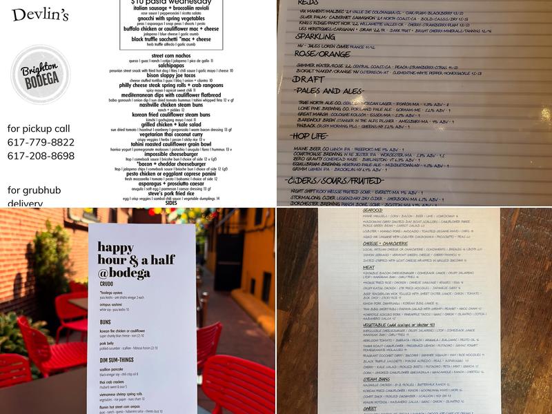 Brighton Bodega Menu