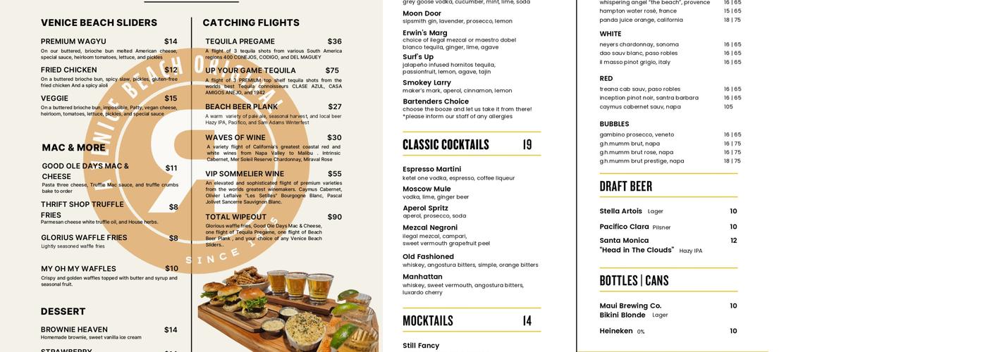 Barlo Kitchen + Cocktails Menu