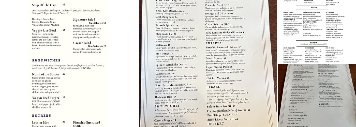 Livingston Bar & Grille Menu
