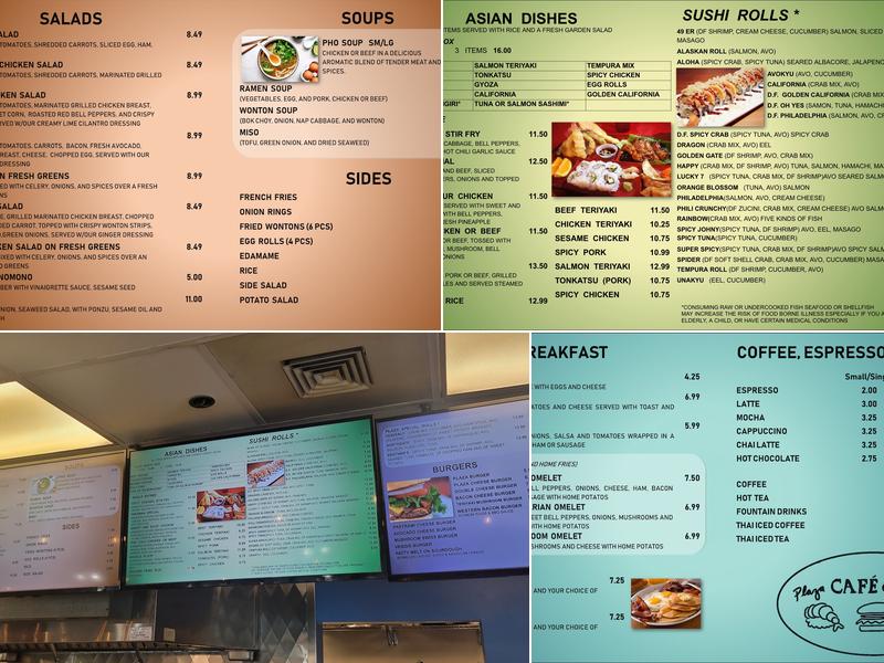 Plaza Cafe & Grill Menu