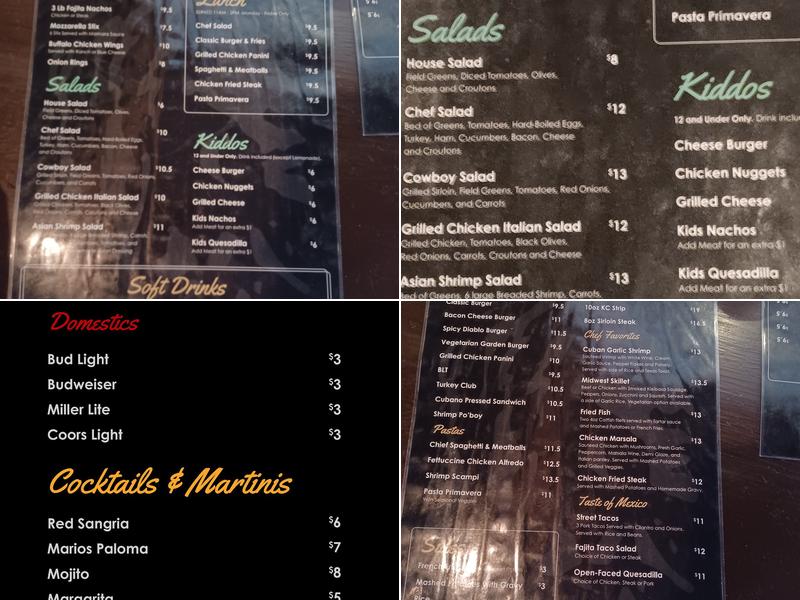 1866 Bar & Grill Menu