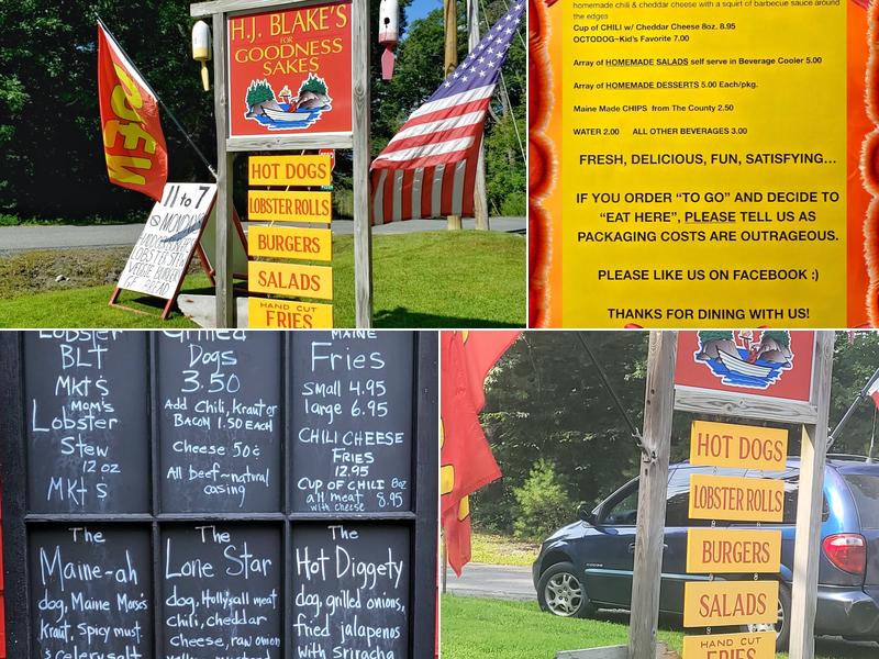 HJ Blakes for Goodness Sakes Menu