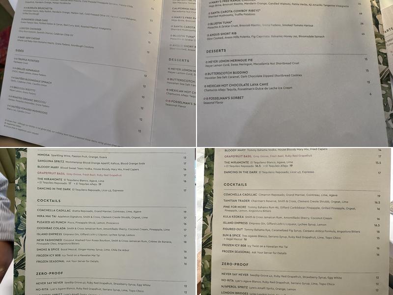 Grapefruit Basil Menu