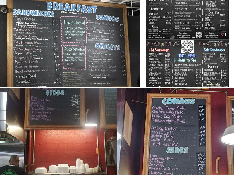 Pete's Dockside Menu