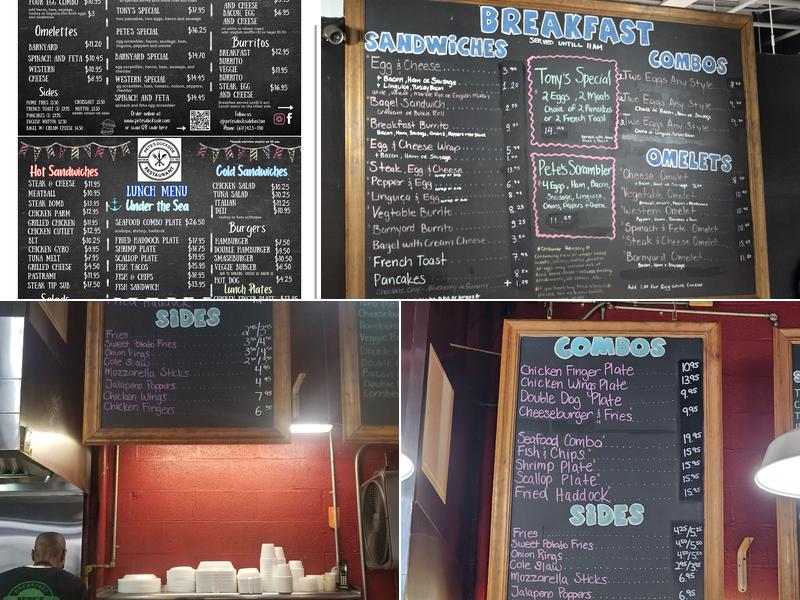 Pete's Dockside Menu