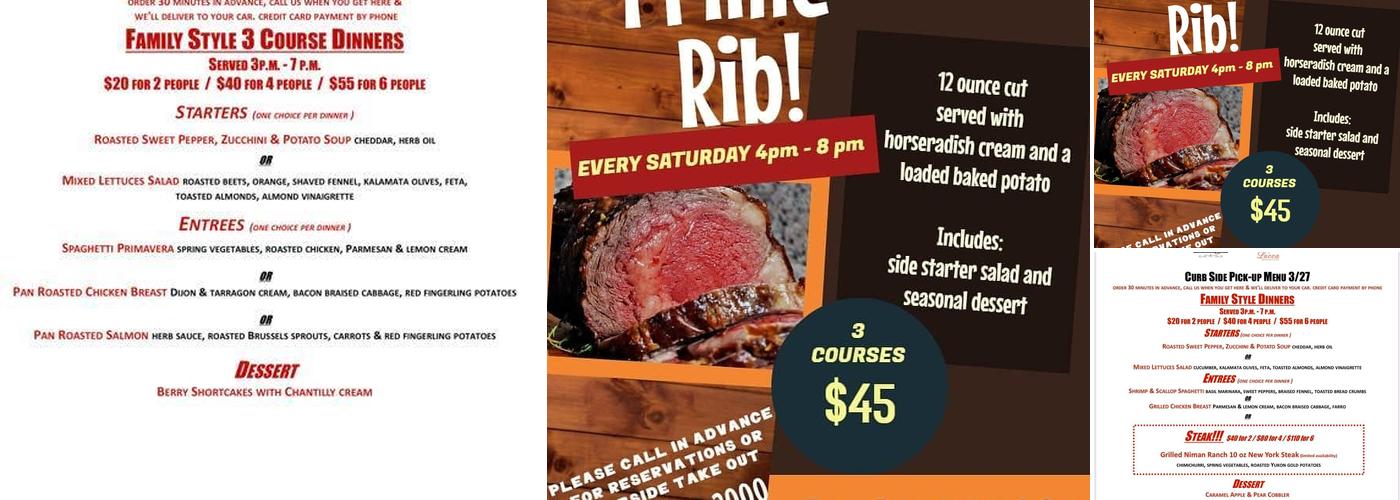 Roxy Restaurant & Bar Menu