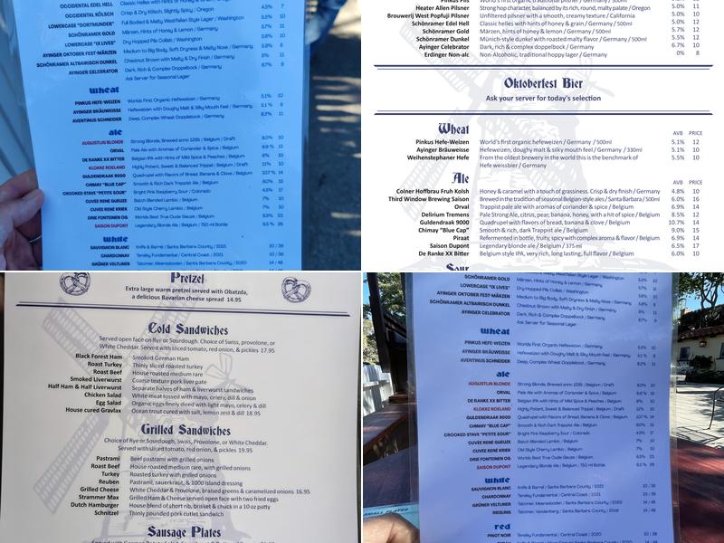 Dutch Garden Restaurant Menu