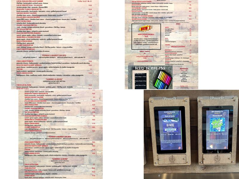 Off the Wall Tap House Menu