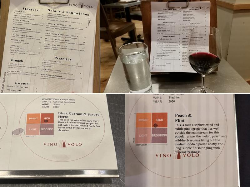 Vino Volo Menu