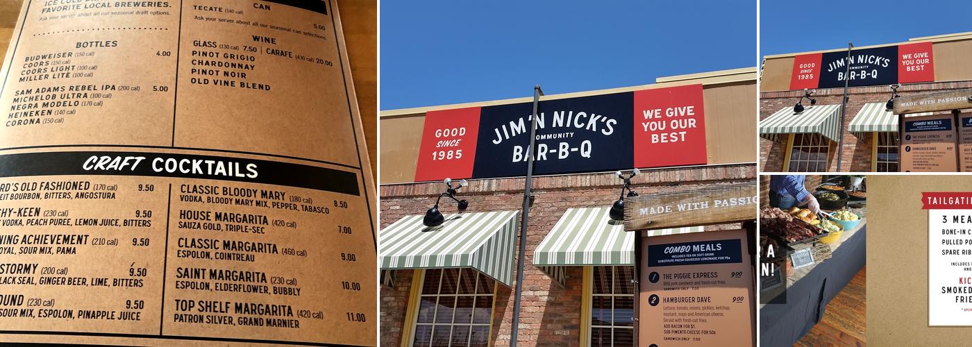 Jim 'N Nick's Bar-B-Q Menu