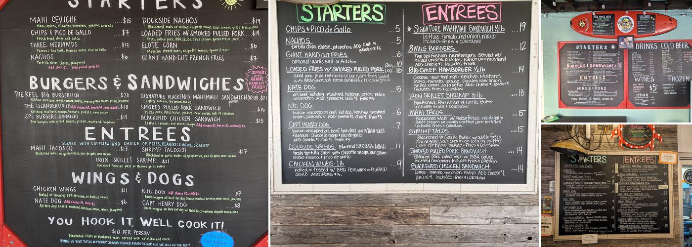 Mahi Nic Menu
