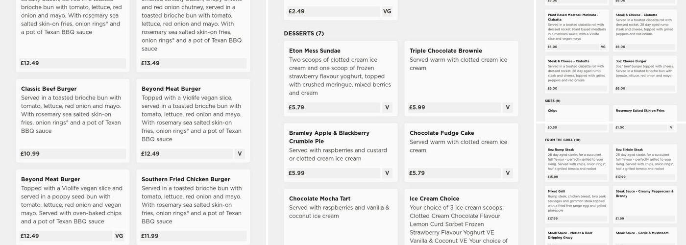 Old Schoolhouse Glasgow Menu