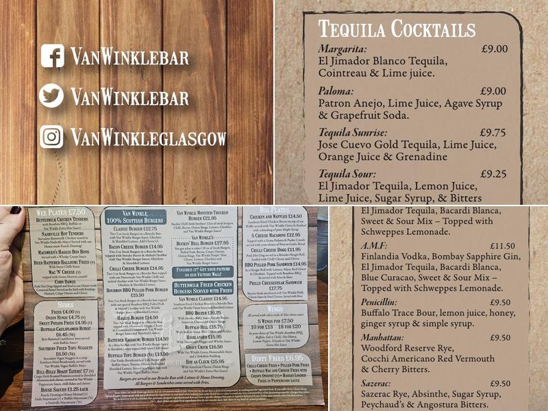 Van Winkle - BBQ Grill - West End Menu