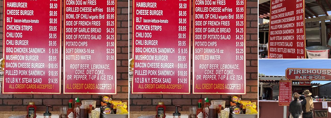 Firehouse Grill and Saloon Menu
