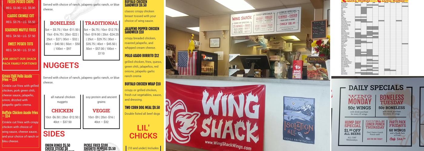 Wing Shack Loveland Menu