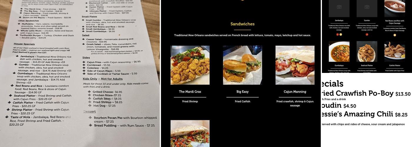 Jessie's Smokin' NOLA Menu