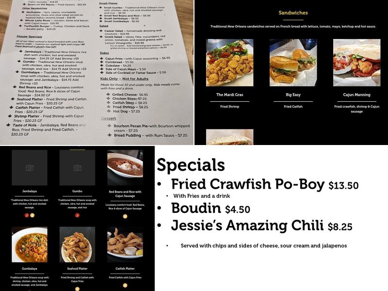 Jessie's Smokin' NOLA Menu