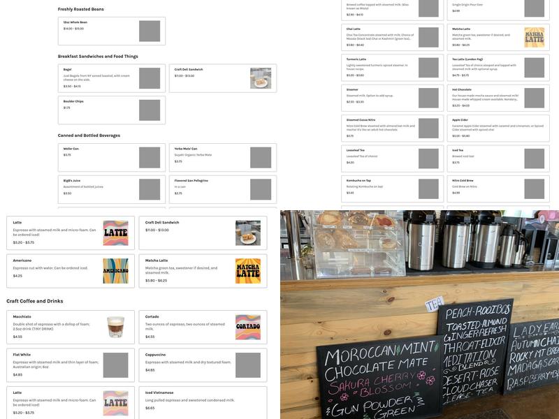Hunter Bay Coffee Roasters Menu
