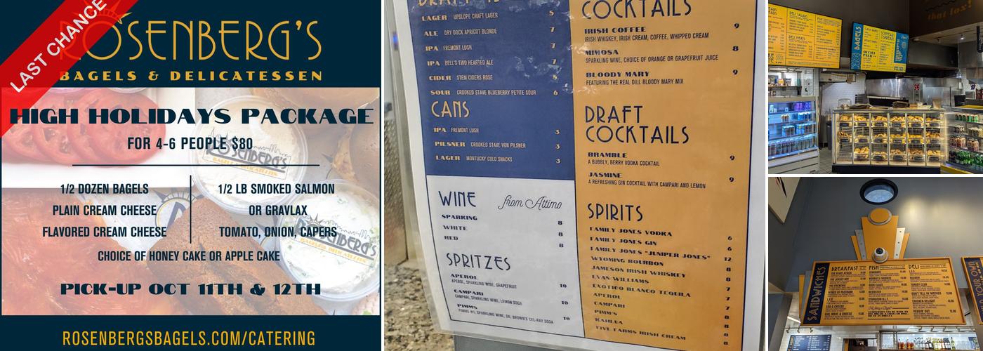 Rosenberg's Bagels & Delicatessen (Stanley Marketplace) Menu